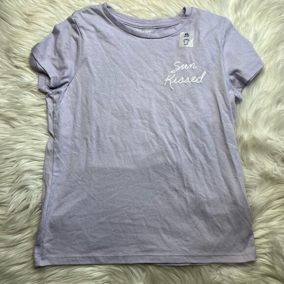 Old Navy Summer Short Sleeve T Shirt Set Cream & Purple Size XL / Large - Picture 3 of 7